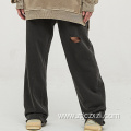 Spring new ripped loose edge sweatpants